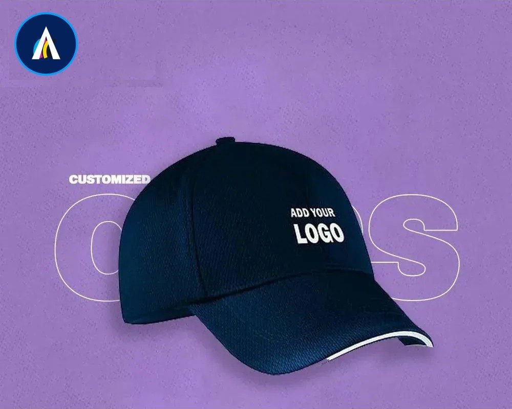 Caps — Embroidered fronts, printed panels