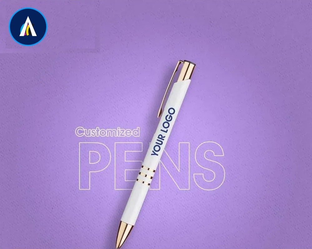 Pens — Metal and plastic, engraved or printed